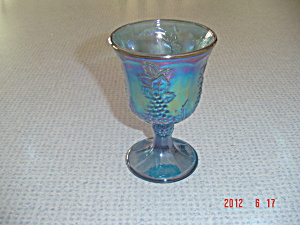Indiana Glass Carnival Blue Grapes Water Goblet