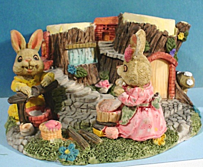 Bunny Rabbit Wash Day Figurine