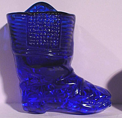 1980s Reproduction Cobalt Blue Match Holder Boot