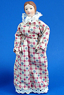 Miniature Bisque Dollhouse - Lady