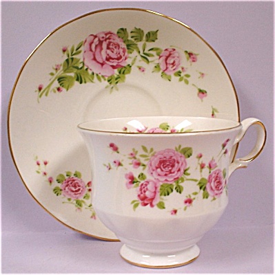 1974 Avon Pink Roses Teacup And Saucer