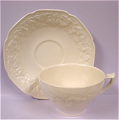 Crown Ducal Florentine Pattern Cup And Saucer