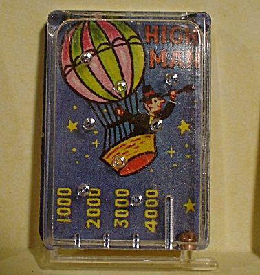1970 Cracker Jack Prize Toy High Man Game Pinball