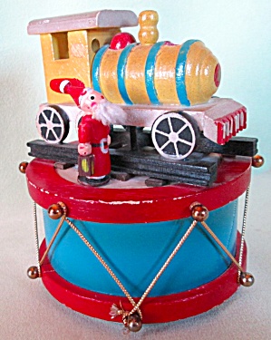 Music Box Wood Santa Wood Train Jingle Bells