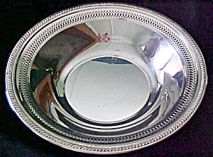 Silver Plated Fruit Bowl Ornate Cut-out Design