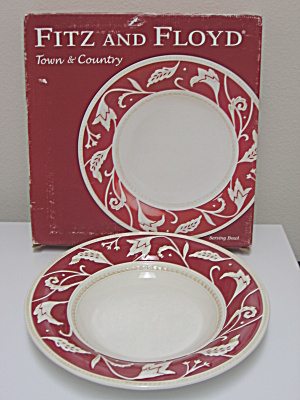 Fitz & Floyd Town And Country Large 14in Serving Bowl