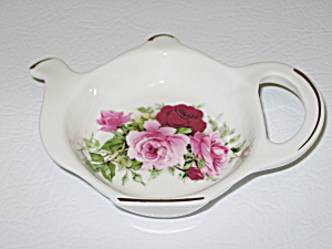 Staffordshire Crown Victorian Rose Tea Bag Holder