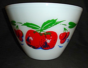 Fire King Apple & Cherries Mixing Bowl