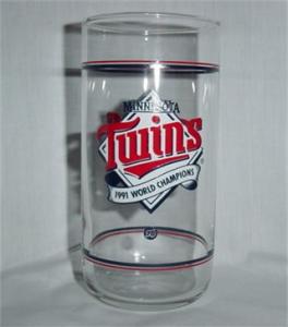 1991 Minnesota Twins Drinking Glass