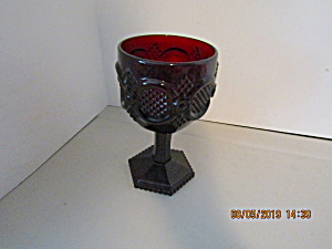 Avon Cape Cod Ruby Red Stemmed Water Goblet