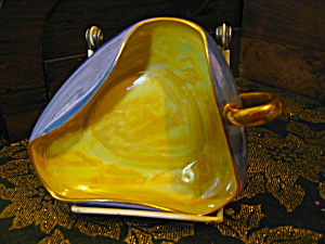 Vintage Bavaria Lusterware Handled Triangular Dish