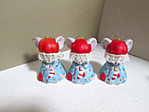 L'il Charmers Matching Mice Hanging Bell Set