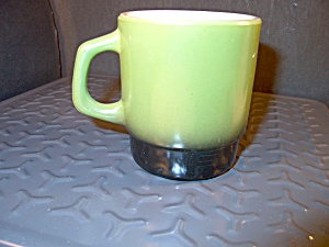 Fire King Green/black Bottom Coffee Mug