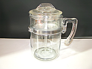 Vintage Pyrex Flame Ware 6 Cup Glass Coffee Pot