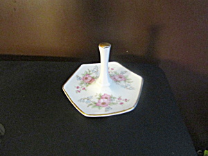 Vintage Floral Polygon Porcelain Ring Holder