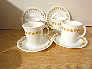 Corelle Golden Butterfly 8 Oz. Coffee Cup & Saucer Set