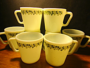 Pyrex Spring Blossom Green Coffee Mug Set