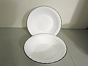 Corelle Enhancements Black Rim Large Cereal Bowl Set