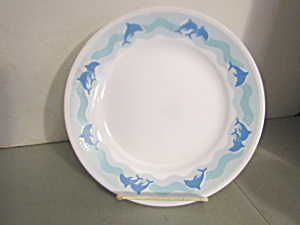 Vintage Corelle Ocean Dance Luncheon Plate Set