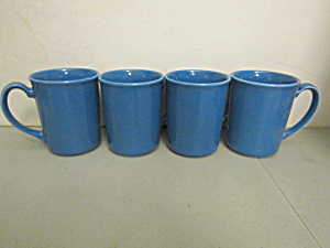 Vintage Corelle Provincial Solid Blue Coffee Mug Set