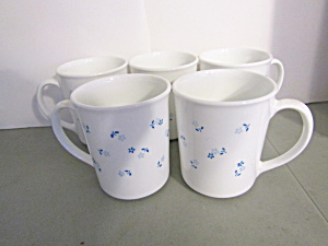 Vintage Corelle Provincial Blue Coffee Mug Set