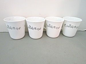Vintage Corelle Ribbon Bouquet Coffee Cup Set