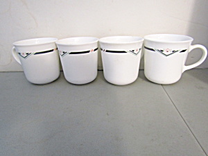 Vintage Corelle Zenith Coffee Cup Set