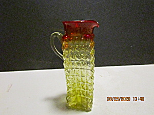 Vintage Kanawha Amberina Glass Tall Small Pitcher