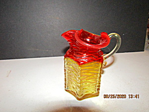 Vintage Kanawha Amberina Glass Small Pitcher