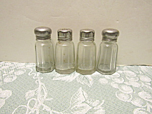 Vintage Glass Octagon Salt & Pepper Shaker Sets