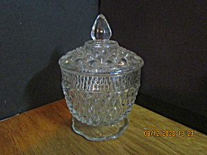 Indiana Diamond Point Covered Suger Bowl