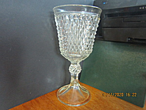 Vintage Indiana Glass Diamond Point Open Footed Urn