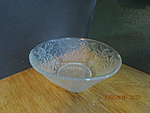 Vintage Indiana Glass Pineapple & Floral Serving Bowl