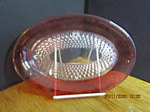 Vintage Indiana Glass Ruby Flash Underplate/dish