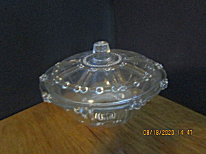 Vintage Kig Indonesia Glass Covered Candy Dish