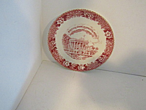 Vintage Decorative Portico Over Plymouth China Saucer