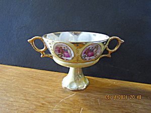 Vintage Lusterware Double Handled Chalice Footed Cup
