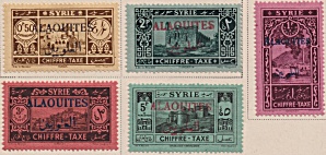 Alaouites Postage Due Sc#j06-10 (1925)