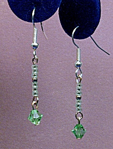 Swarovski Peridot Bicone & Seed Bead Earrings