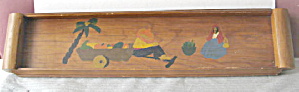 Kitchen Collectible 1939 Mexican Wooden Drink Tray