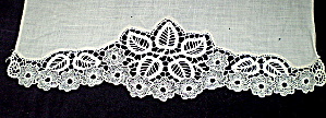 Needle Lace Trim Vintage Off White Handmade