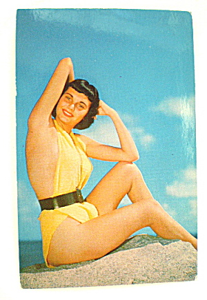 Vintage Photo Postcard Beauty On The Beach