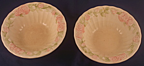 Vernon Rose Pink Rim Cereal Bowl (Stained)