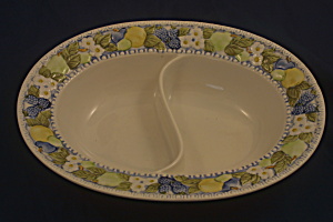 Vernonware/metlox Florence Oval Divided Vegetable Dish