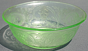Green Indiana Glass No. 610 Horseshoe Salad Bowl