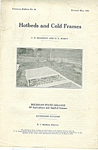 Michigan State College - Hotbeds And Cold Frames - May