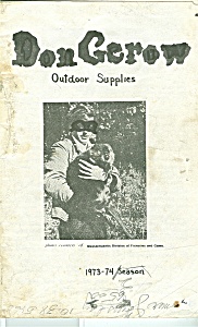 Don Gerow Outdoor Suppl;ies Catalog 1973-1974