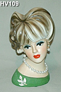 8 1/2&quot; Young Lady Head Vase