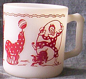 Vintage Child's Cup Circus Clown Seal Donkey