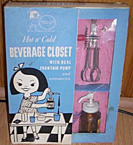 1950's Child's Beverage Closet Play Set Mib